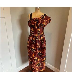 Mehtap Elaidi- NWT EU SZ 38 Elaidi Asymmetrical Ruffled Jacquard Dress